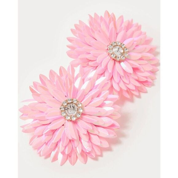 🌸 LILLY PULITZER Floral Pink Slice of Sunshine Earrings NEW WITH GIFT BAG - Picture 3 of 15